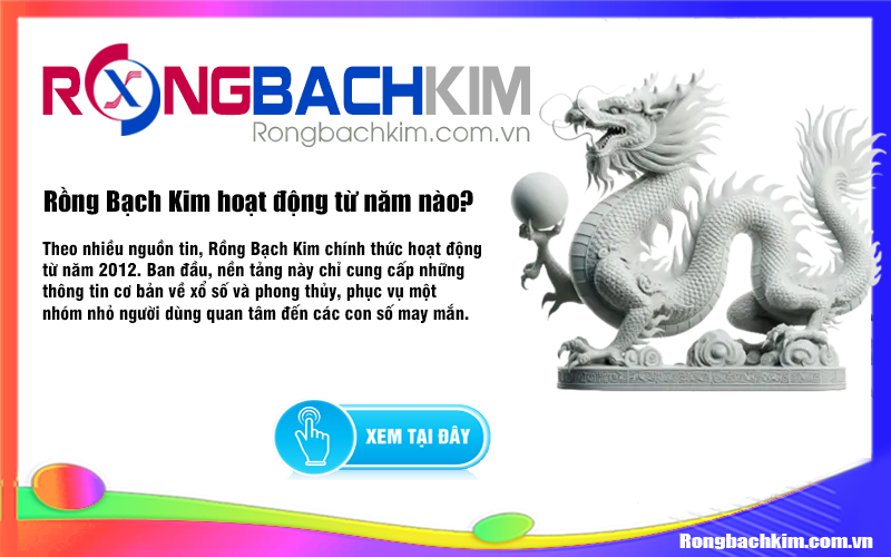 Rồng Bạch Kim hoạt động từ năm nào?